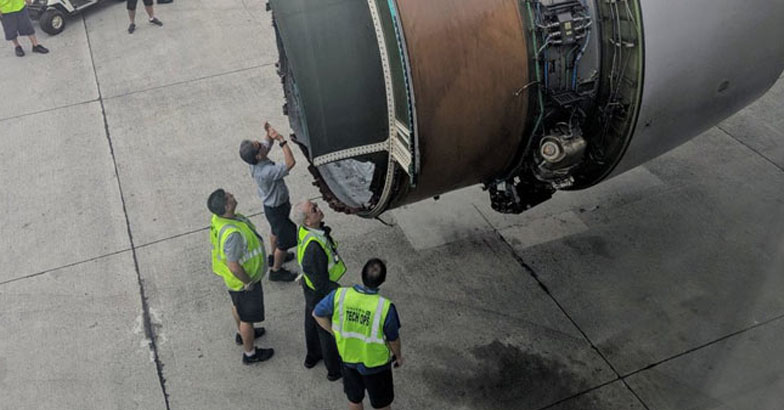 plane engine fell